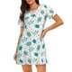 thumbnail image 1 of Fotbe Sea Turtle Bata de Dormir para Mujer con Estampado, Camisón de Algodón de Manga Corta, Ropa de Dormir Casual, 1 of 6