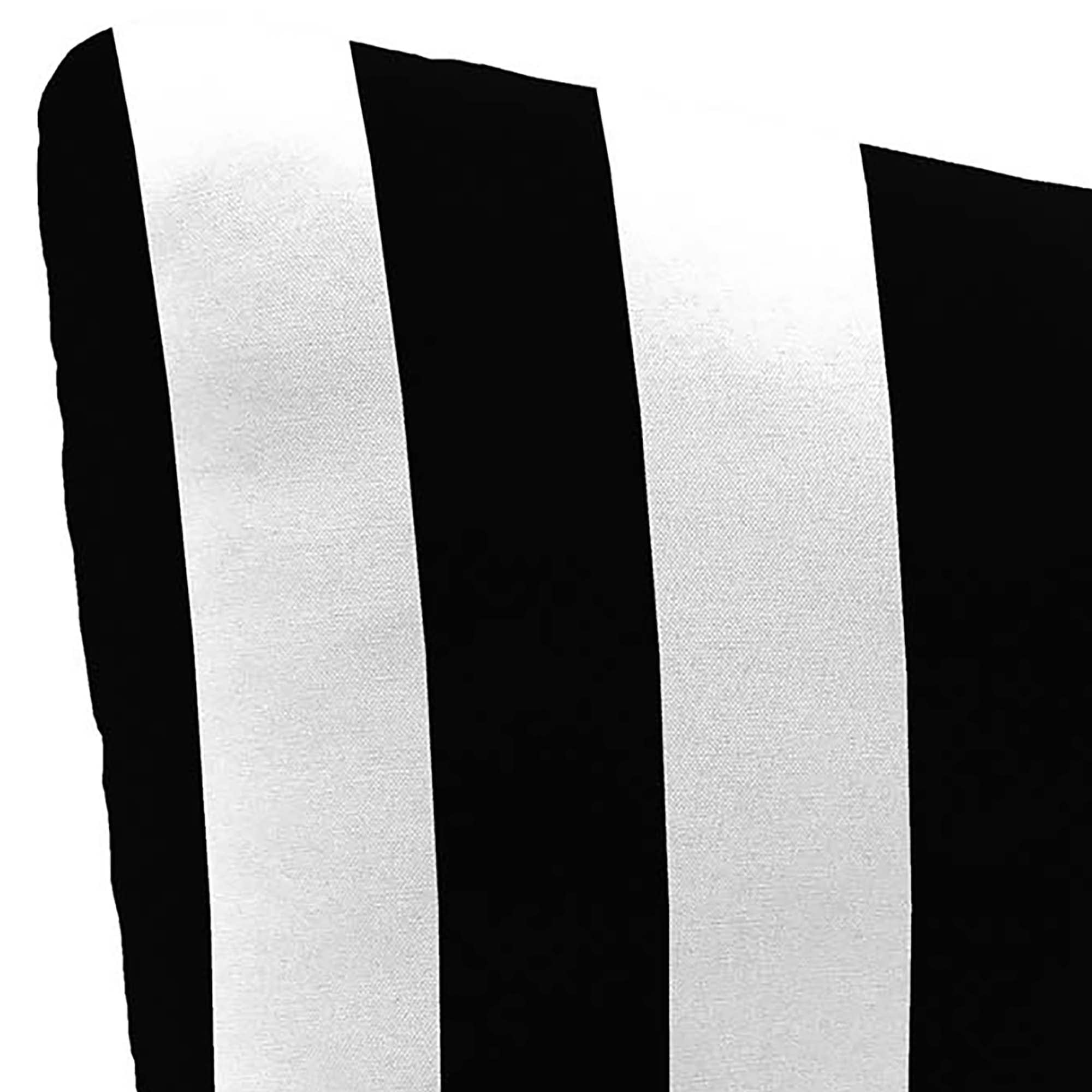 Jordan Manufacturing 23.5" x 24" Awning Onyx Black Stripe Square Tufted Outdoor Deep Seat Chair Back Cushion with Fabric Button