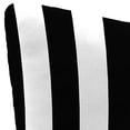 thumbnail image 6 of Jordan Manufacturing 23.5" x 24" Awning Onyx Black Stripe Square Tufted Outdoor Deep Seat Chair Back Cushion with Fabric Button, 6 of 10