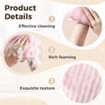 thumbnail image 3 of Toalla exfoliante para ducha ZIVWAGX de 122 cm, 2 en 1, con exfoliador, 3 of 7