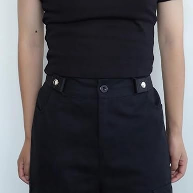 No Buckle Elastic Stretch Belts,Unisex Comfortable Invisible Stretch Belt,Adjustable Canvas Elastic Belt Loops（1,pcs,P)