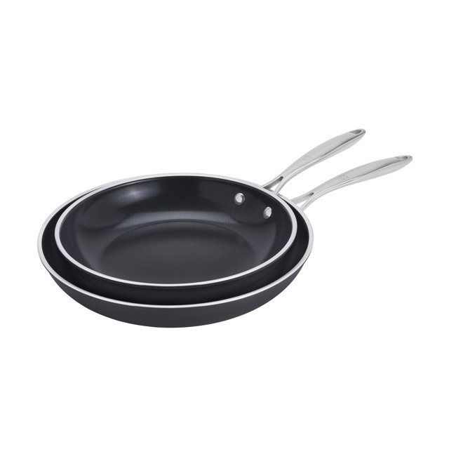 ZWILLING Forte Plus Fry Pan Set, 2 Piece, Aluminum, Ceramic Titanium