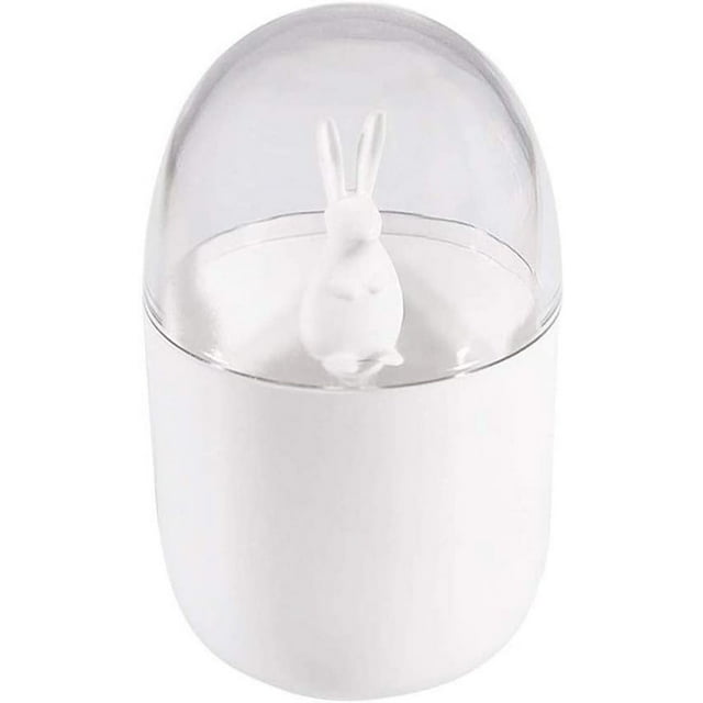 Jinsinto Cotons-Tiges en Pot de Coton, Rond en Coton, Billes de Coton, Fil Dentaire, Distributeur de Contenant (Rose)