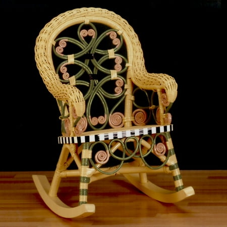 Childs Wicker Rocker - Victorian Wicker Childs Rocking Chair