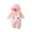Pink, variant on Soft Cloud Print Girls Romper And Jumpsuit For Autumn Winter Cozy Bow Detail Baby Comfort Outfits Purple,9-12 Months