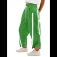 thumbnail image 3 of Pantalones Deportivos Holgados de Pierna para Mujer, Informales, con Cordón Ajustable y Cintura Elástica, en Colores Contrastantes, Estilo Y2K. Verde XXL, 3 of 8