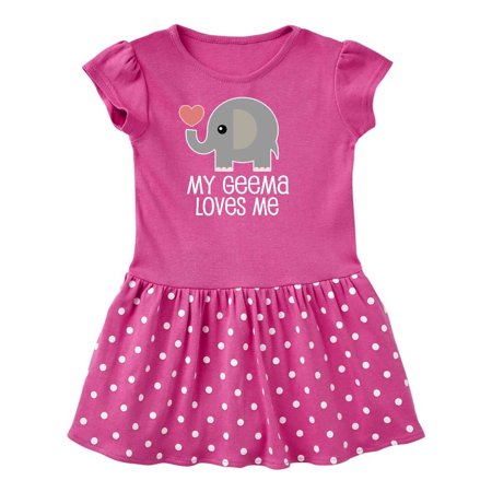 

Inktastic My Geema Grandma Loves Me Gift Gift Toddler Girl Dress