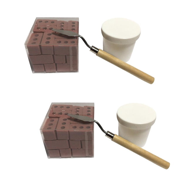 Mini ladrillos de cemento HUOGUO con mortero para pared en miniatura