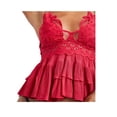 thumbnail image 3 of Free People Womens Adella Strappy Lace Camisole Peplum Tank Top Red XS, $68 NWT, 3 of 5