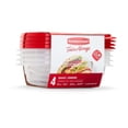 thumbnail image 2 of Rubbermaid TakeAlongs 2.9-Cup Square Food Storage Containers, 4-Pack, Red, 2 of 10