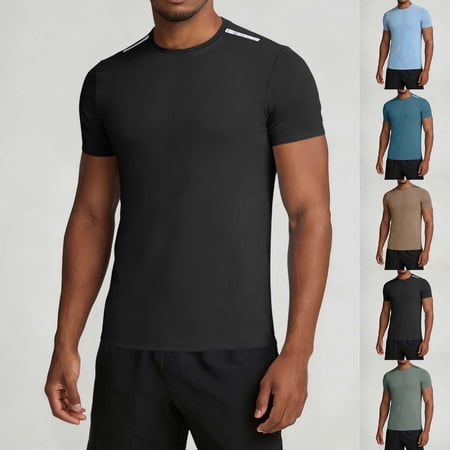 Men s Short Sleeve Round Neck Pullover Top Blouse Tee Casual Fashion for Daily Wear Loungewear Streetwear and Vacation Outfits Classic Mens Apparel | Ihhxva Black XL