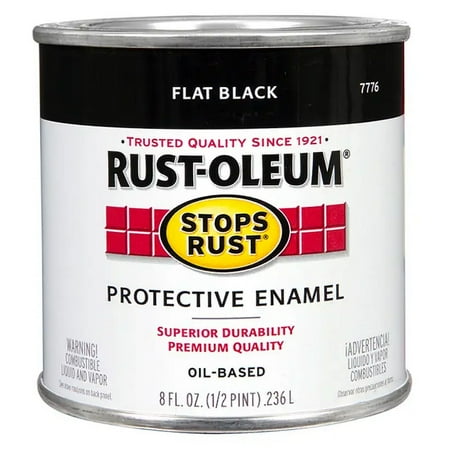Rust-Oleum® Stops Rust® Flat Black Oil-Based Protective Enamel 8 fl. oz. Can