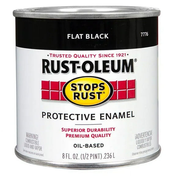 Rust-Oleum® Stops Rust® Flat Black Oil-Based Protective Enamel 8 fl. oz. Can