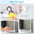 thumbnail image 4 of Moyic 2 unids/set protector contra salpicaduras de ducha amplia aplicación acrílico resistente y duradero protector de agua para borde de Suministros de limpieza para el hogar, 4 of 6