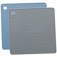 thumbnail image 5 of PAMINGONO 2Pcs Heat Resistant Mat Blue Silicone Water for Family Dinner, 5 of 8