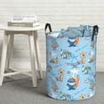 thumbnail image 6 of Sikiie Cute Animals Surfers Print Round Dirty Clothes Basket, Waterproof Standing Foldable Storage Basket, for Laundry Room, Bedroom, Bathroom Storage-Small, 6 of 6