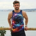 thumbnail image 6 of Pofeuu Outer Space Floating Numbers And Letters Print Men's Workout Tank Tops Sleeveless Muscle Gym Shirt Quick Dry-4X-Large, 6 of 7