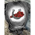 thumbnail image 1 of Camiseta Con Estampado De Flores Y Teñido Anudado A La Moda Likrtyny Arte Deco, 1 of 2