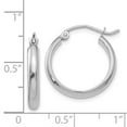 thumbnail image 4 of 14K White Gold Earring Hoop Women'S 21 mm 2.75 Earrings, 4 of 4