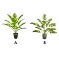 thumbnail image 4 of Cateissary Simulación de planta falsa, decoración de plantas de árboles artificiales, accesorios de adorno de moda para el hogar, sala de estar y oficina Decoración 18 hojas 82cm Cateissary HA073011-02, 4 of 6
