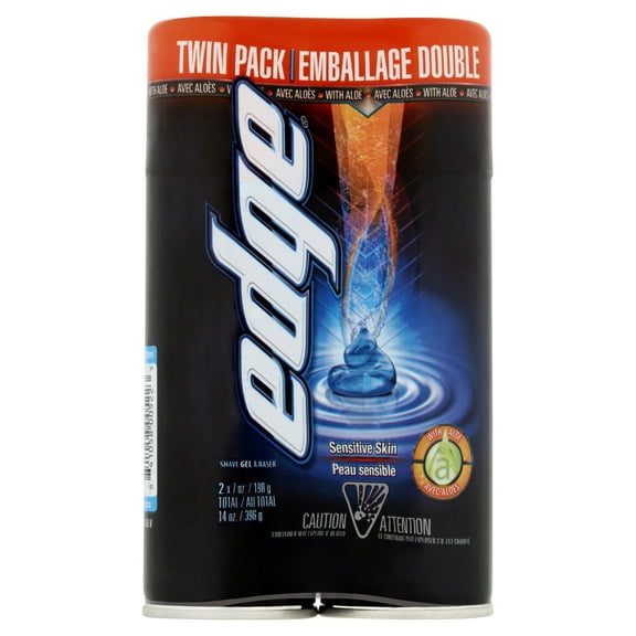 Edge Sensitive Skin Shave Gel for Men with Aloe Four Pack, 14 oz