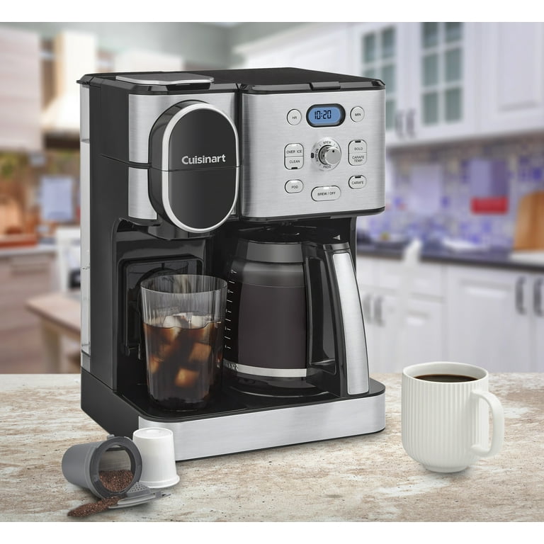 Cuisinart 2-IN-1 Center Combo Brewer Coffee Maker, Black Stainless