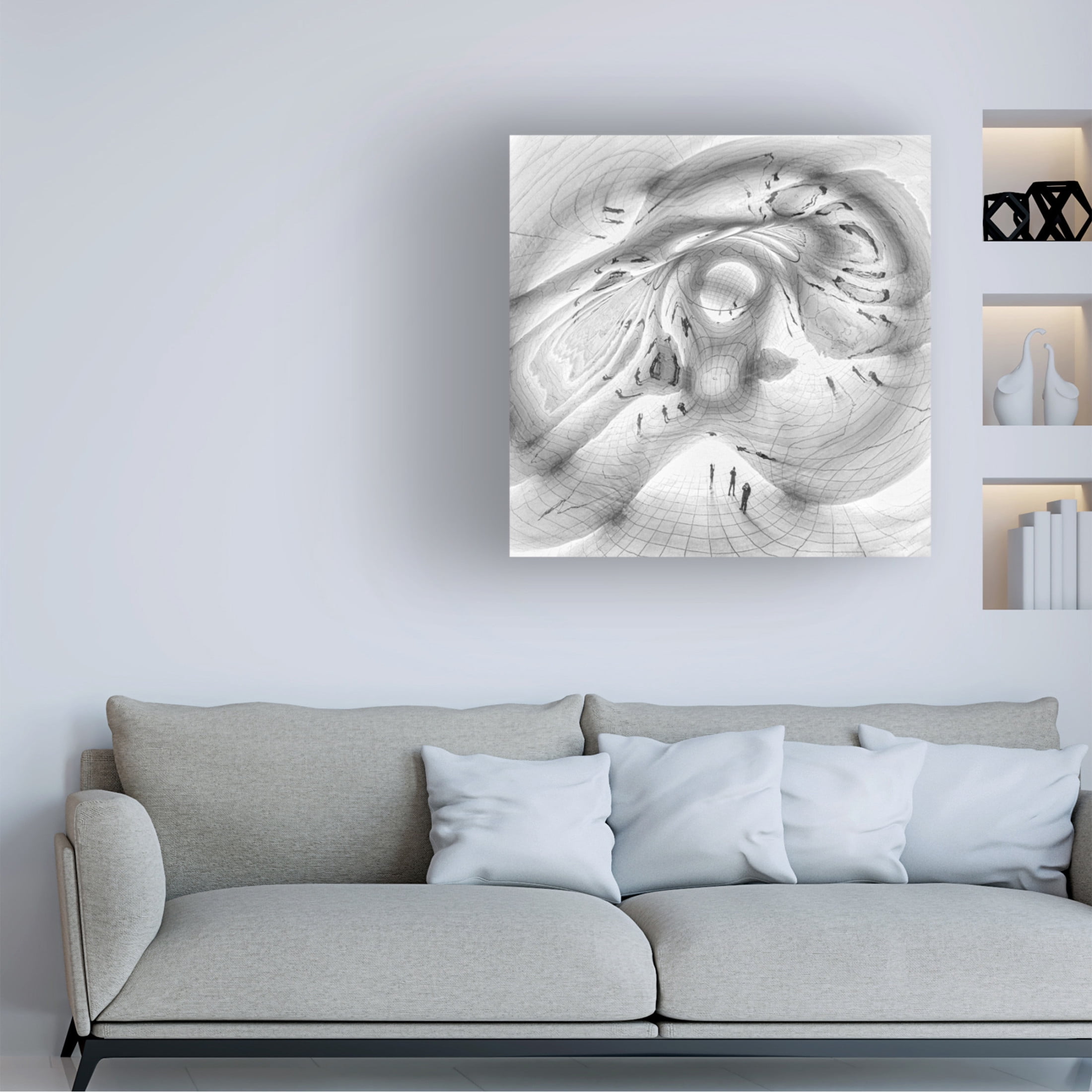 Trademark Fine Art Yi Pan Step in Cloud Gate Canvas Wall Art