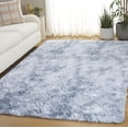 thumbnail image 2 of SAFAVIEH Rainbow Jaki Abstract Shag Area Rug, Light Gray, 5' x 7', 2 of 10