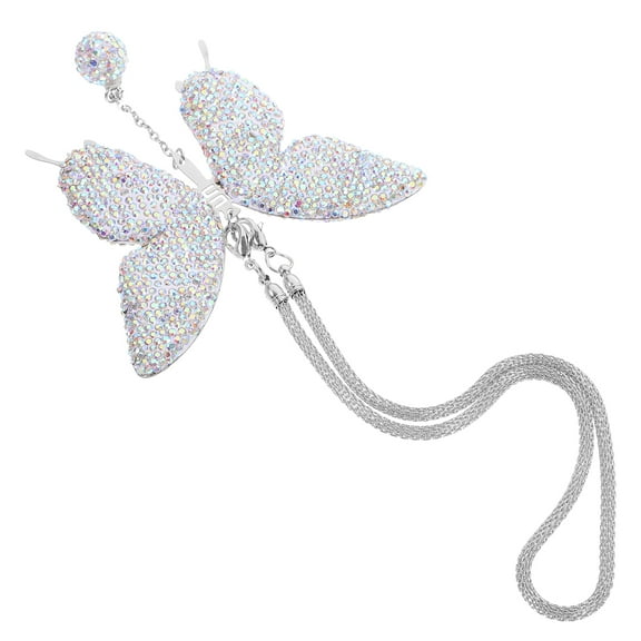 OUNONA  Rear View Mirror Accessories Car Hanging Monarch Butterfly Colorful