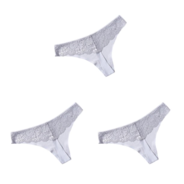Jumpingount Bragas de tiro bajo Tanga Ropa interior de mujer Tanga Lavable Atractivo Elasticidad Transpirable Dama Ropa de dormir Gris claro L Type1 NO1