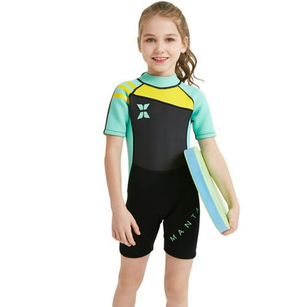 Kids Wetsuit 2 5mm Premium Neoprene Shorty Full Swimsuit One Piece Uv Protection For Toddler Baby Children And Girls Boys Walmart Com