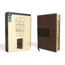 Niv, Premium Gift Bible, Leathersoft, Brown, Red Letter Edition, Indexed, Comfort Print, (Hardcover)