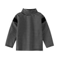 thumbnail image 4 of Ashirexll Boys Striped Button Up Shirts 3-7 Years Long Sleeve Turndown Collar Loose Fitting Fall Casual Comfortable Top, 4 of 4