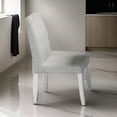 thumbnail image 6 of Benjara Cid Avi 16" Dining Chair (Set of 2)- White Fabric- Soft Cushions- Wood, 6 of 6