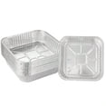 thumbnail image 2 of 10pack- 8 x 8 Aluminum foil Pans Disposable Heavy Duty Square baking Cake Pan Cooking Tins Homemade Breads Oven Pan Baking cake Roasting Pans, 2 of 7