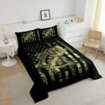 thumbnail image 2 of Bass Fish Camouflage Comforter Set Full Pike Fish Camo Bedding Set for Women Men Room Farmhouse Fishing Decor Comforter Fishman Wild Quilt Set Down Comforter Green Black Full Size, 2 of 6