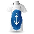 thumbnail image 3 of Anchor Apron Anchor Icon with Watercolors Effect Deep Down Sea Stay Calm and Firm Artwork Print, Unisex Kitchen Bib Apron with Adjustable Neck for Cooking Baking Gardening, Blue White, by Ambesonne, 3 of 3