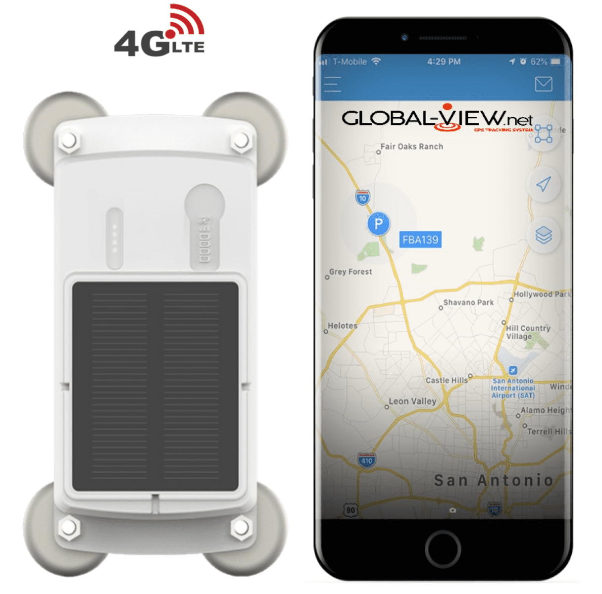 Solar Magnetic Tracker - Solar GPS Tracking Device - Mobile and Web App Included - Fleet Tracking Device -