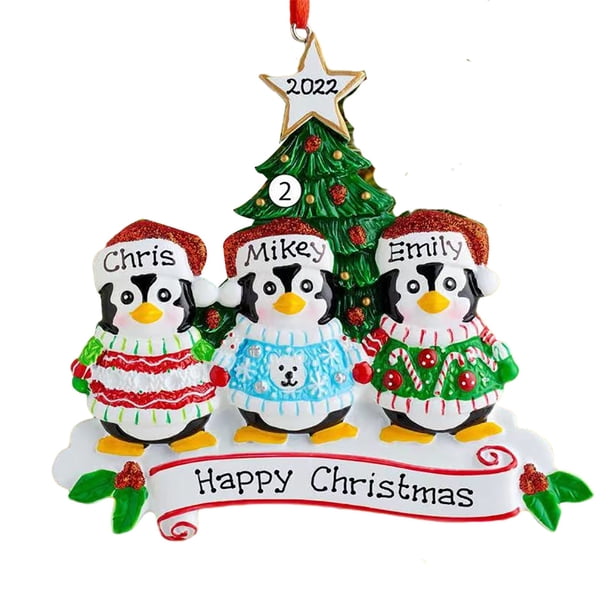 Árbol De Navidad Personalizado Animal Familia Tradición Invierno Regalo Año Navidad Colgante Decoración Regalos seitruly HA044216-03