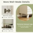 thumbnail image 3 of Resenkos Mid-Century Modern 44-Inch TV Stand with Storage Drawers, White Finish, 3 of 8