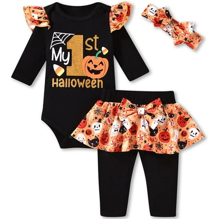 

Newborn Baby Girls Halloween Outfit