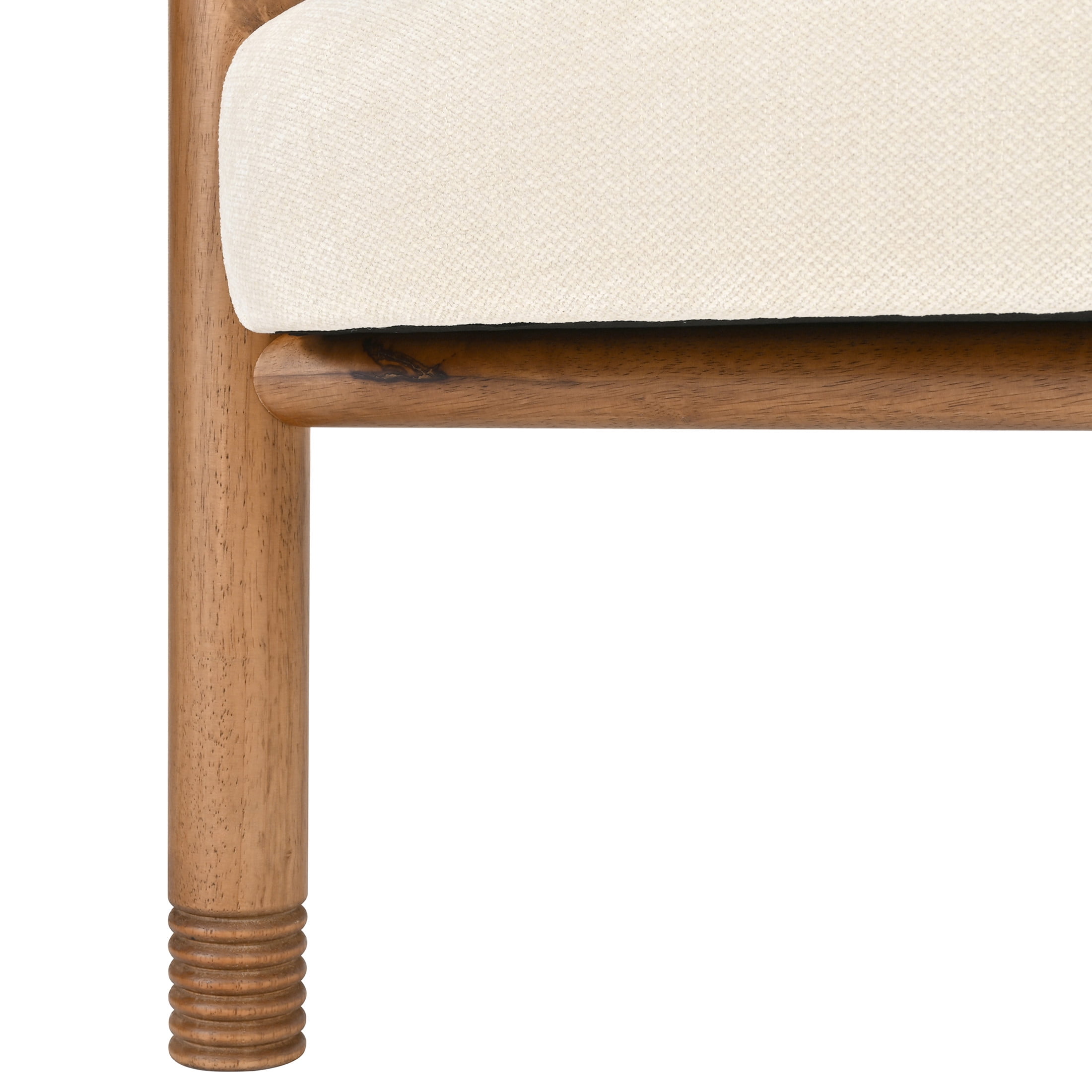 Christopher Knight Home 7-Piece Modern Dining Set, Walnut Rectangle Table with Beige Upholstered Chairs