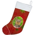 thumbnail image 2 of Carolines Treasures KJ1184CS Red Snowflakes Holiday Christmas  Yorkie / Yorkshire Terrier Christmas Stocking  Large, 2 of 2