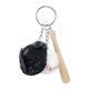 thumbnail image 4 of Llavero de bate de béisbol, llavero de béisbol, regalo de cumpleaños, recuerdo, llavero de sóftbol Negro, 4 of 9