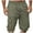 X-168Army Green, variant on ZHOGXU Men's Casual Cargo Shorts With Pockets Solid Color Elastic Waist Loose Fashion Knee Length Shorts For Outdoor Activities,Army Green,L