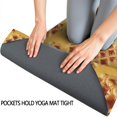 thumbnail image 3 of 70x26 Inch Yoga Towel, Sweat Absorbent Non-Slip Mat for Hot Yoga, Pilates & Fitness,Honey Dripping Heart Waffle Bright Yellow Seamless Pattern, 3 of 5