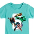 thumbnail image 3 of Marvel The Avengers - Birthday 6 - Toddler And Youth Girls Fitted Short Sleeve Graphic T-Shirt, 3 of 5