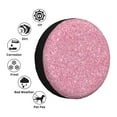 thumbnail image 4 of Sikiie Glitter Pink PVC Leather Spare Tire Wheel Cover Spare Tire Cover, for Car Truck SUV Camper Trailer Universal Fit(14-17in)-15 inch, 4 of 6