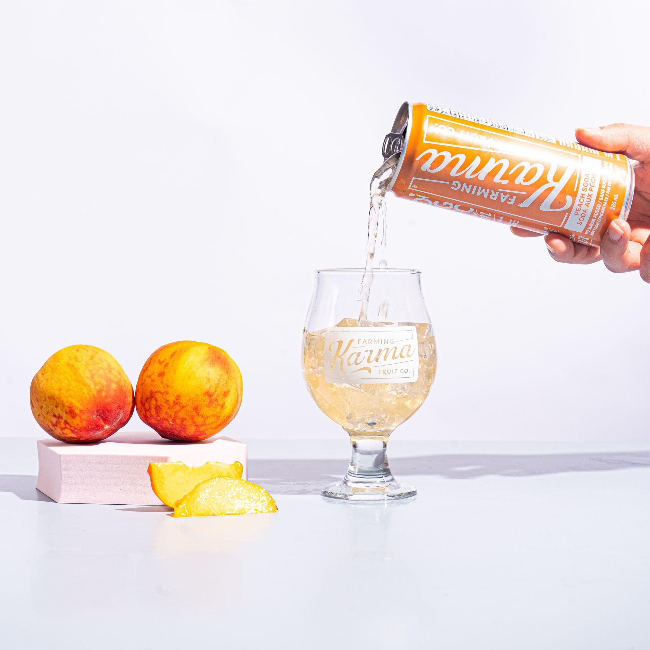 Farming Karma Peach Fruit Soda 4x285 ml - all natural ingredients