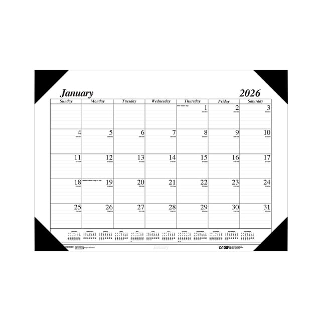Calendario de escritorio House of Doolittle 56 x 43 cm 2026
